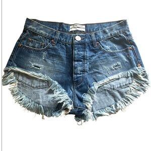 One Teaspoon Pacifica Rollers Jean shorts NWOT